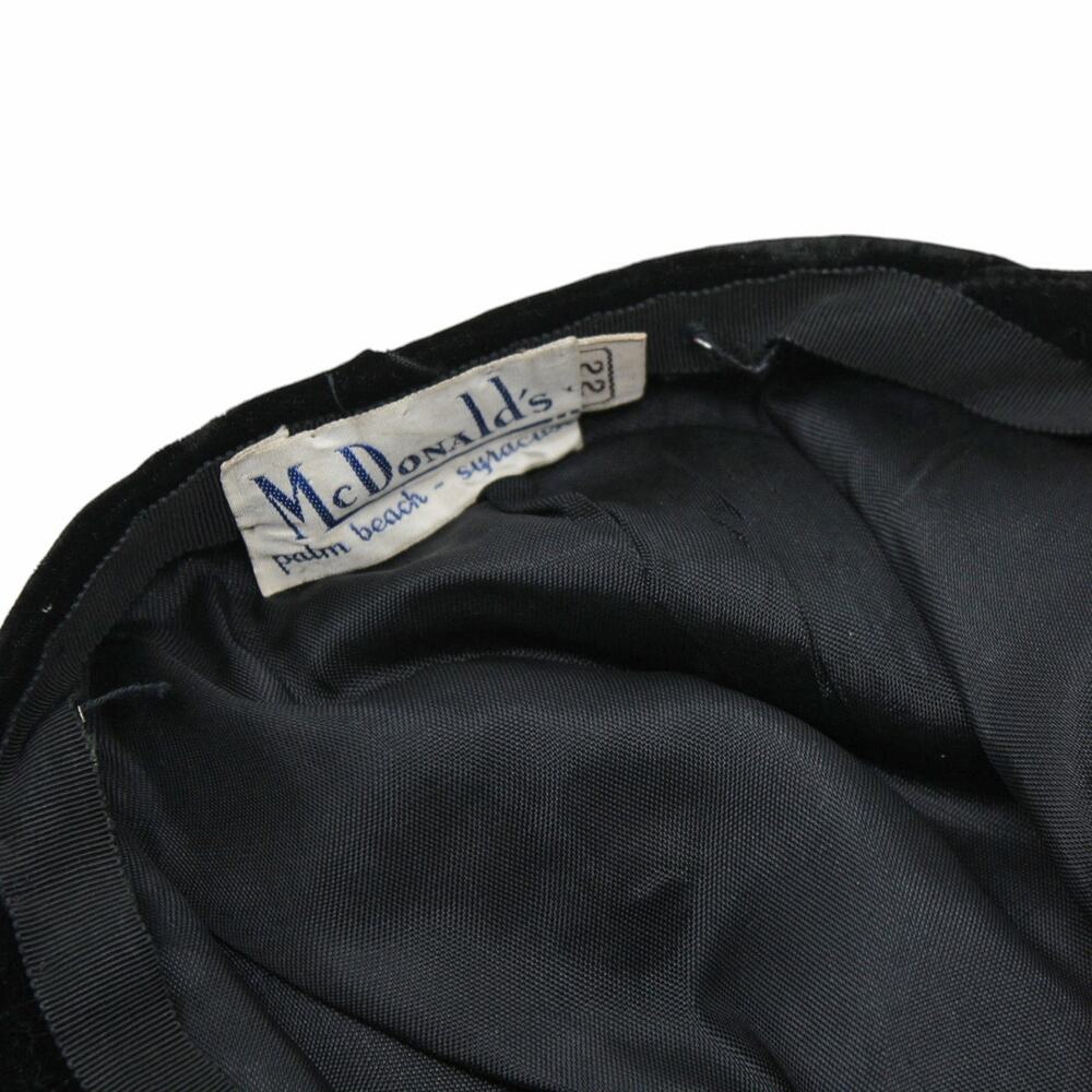 Vintage 1930s Black Velvet Hat Braid Trim and Feathers with Rhinestones -Hey Viv - Picture 6 of 7